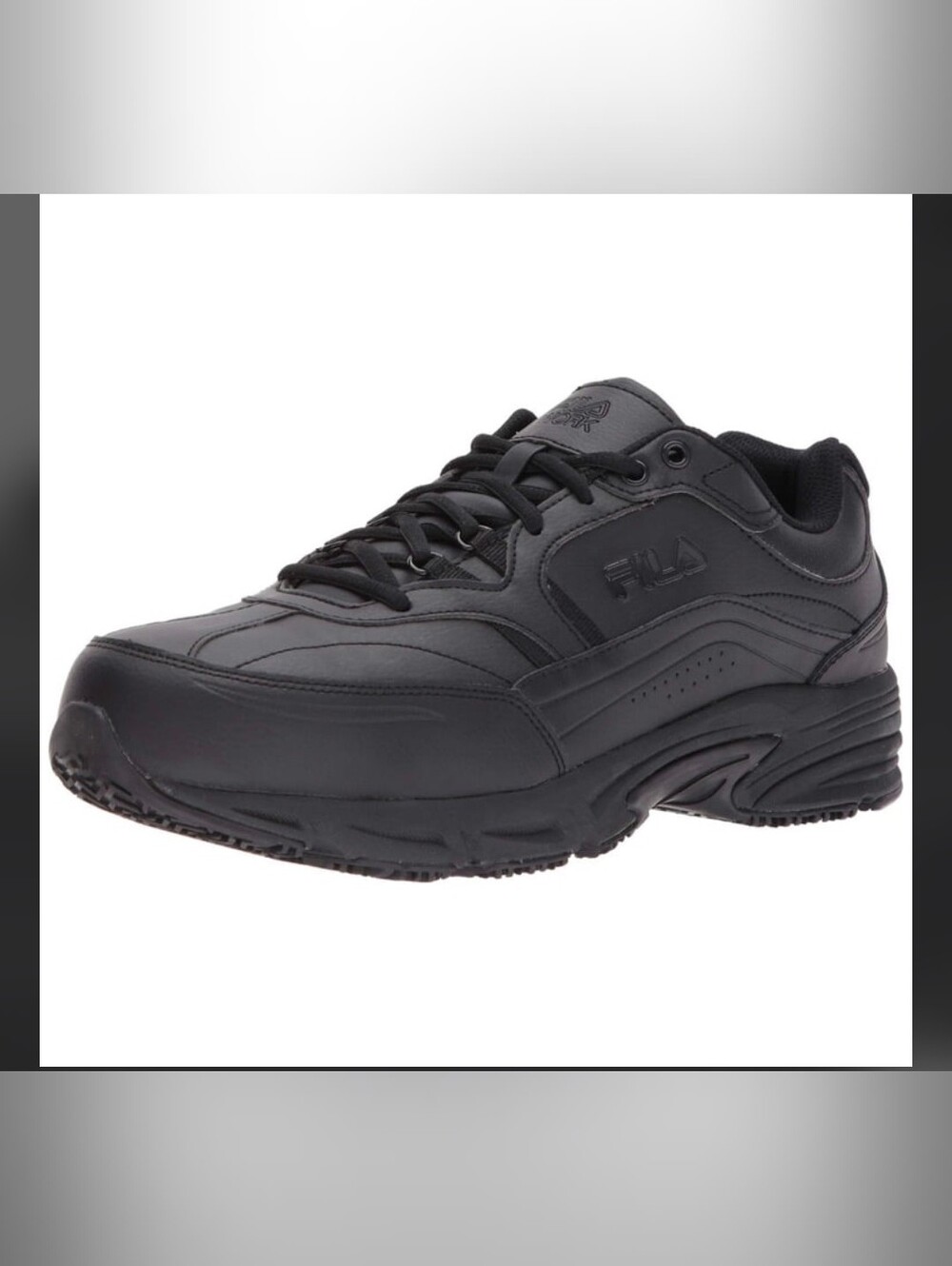 ​Fila Memory Workshift SR Men's Size 10 Black Slip Resistant Work Shoes